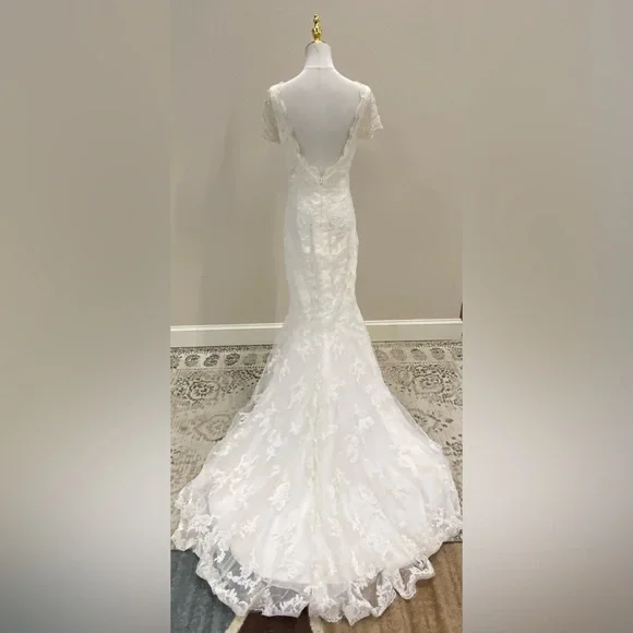 Elegant White Lace Gown